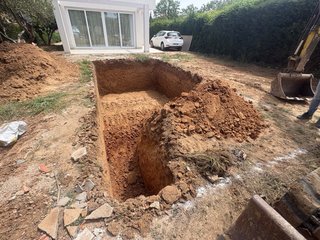 Excavación para piscina