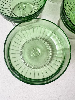 Set 10 copas Elsadur 60s cóctel/postre verde