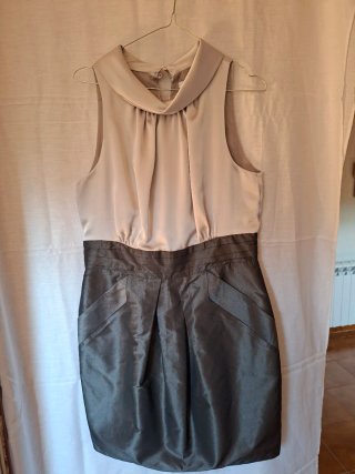 Vestido Gris y negro