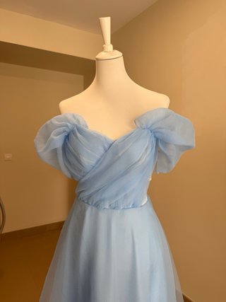 Vestido tul azul celeste