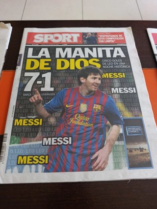 Periódico SPORT Leo Messi 7-1