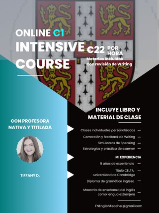 Prepara Cambridge C1 CAE profesora nativa titulada