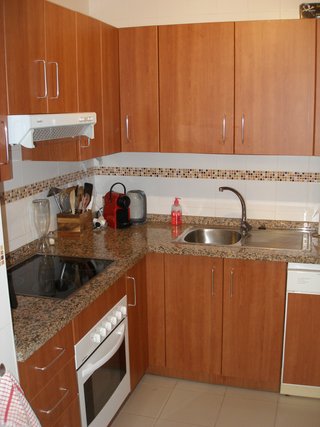 Cocina completa madera con electrodomesticos