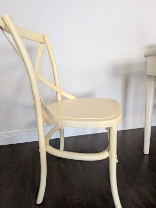 Mesa Comedor y 4 Sillas Madera Rattan