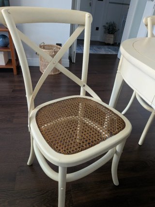 Mesa Comedor y 4 Sillas Madera Rattan