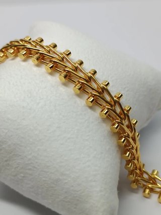 Pulsera eslabón chapado oro 18kl