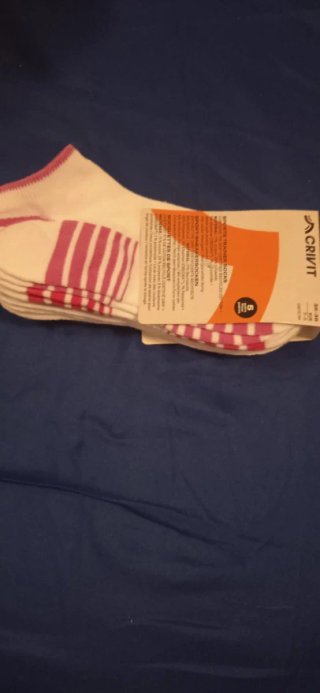 Calcetines deportivos RIVIT rosas y blancos