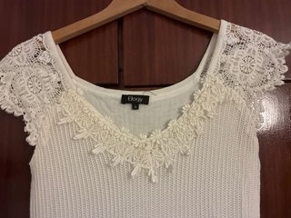 Vestido corto encaje blanco Talla S
