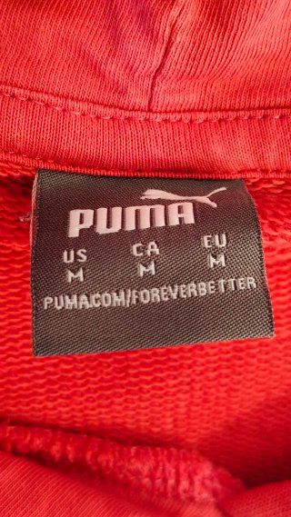 Sudadera PUMA roja con capucha | Graphic Logo. M