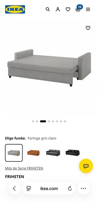 Sofá Cama Gris Ikea buen estado