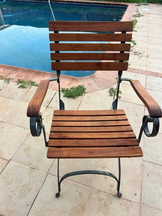Sedie in Teak e Ferro Pieghevoli