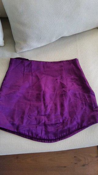 Zara minigonna raso fucsia