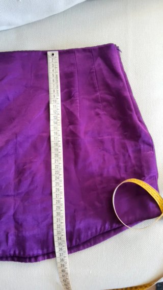 Zara minigonna raso fucsia