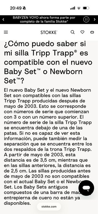 Set Trona Tripp Trapp Baby Respaldo+barra forntal