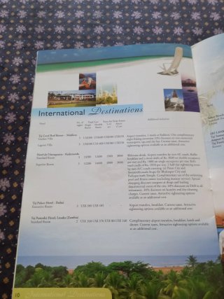 Brochure Taj Holidays Giugno-Settembre 2002