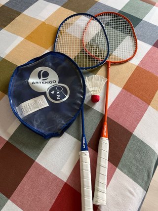 Set 2 Raquetas Bádminton Artengo + Volante