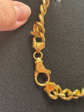 Cadena eslabones con baño de oro