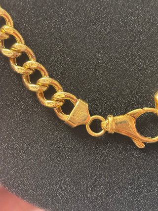 Cadena eslabones con baño de oro