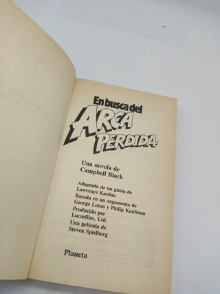 Indiana Jones y el Arca perdida libro