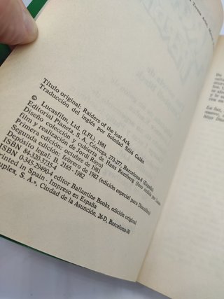 Indiana Jones y el Arca perdida libro