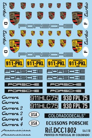 Decal 1:18 - Porsche Badges + Diffetent Logos