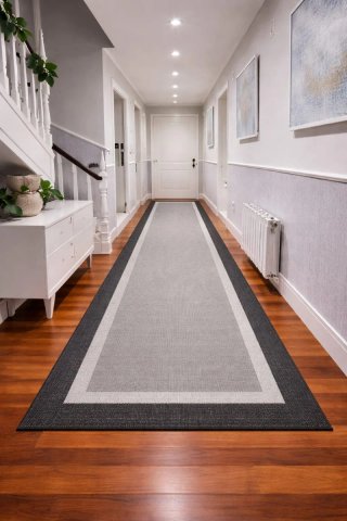 Alfombra Vinilo Gris y Multicolor