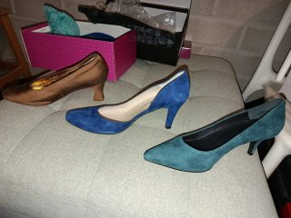 Lote 3 pares zapatos salón T36-37