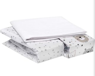 Cuna de viaje Ubravoo con 4 sábanas y 2 cubrecolch