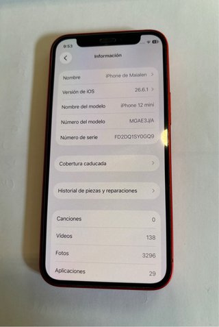 iPhone 12 mini 64GB Rosso + Custodia - Batteria 74%