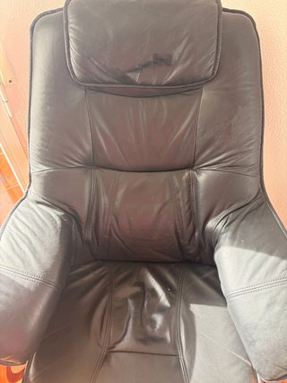 Sillón de piel reclinable
