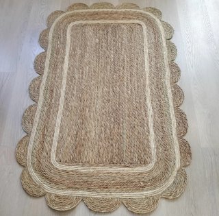 Alfombra Rectangular Fibra Natural Estilo Nórdico