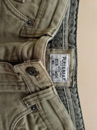 Bermudas Pull&Bear Hombre Verde Talla M