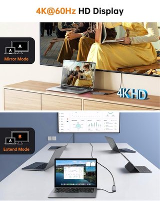 Hub USB-C Novoo 5 en 1 4K 60Hz