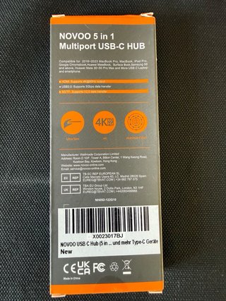 Hub USB-C Novoo 5 en 1 4K 60Hz