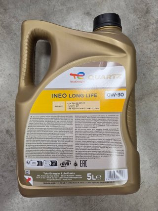 Lote 5×5L Aceite Total Quartz INEO 0W30 VW504/507