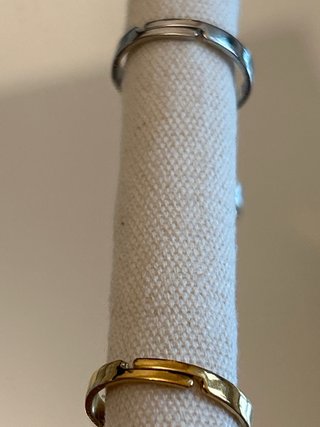 Anillo Oso Dorado y plateado Acero