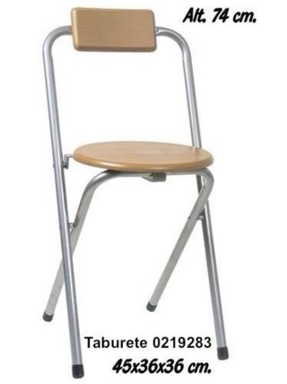 Taburete Plegable Madera y Metal