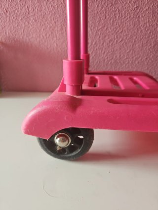 Carrito para mochila escolar rosa