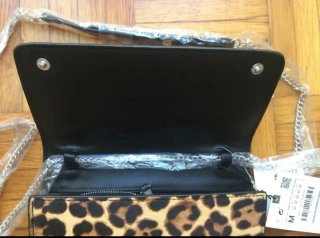 Bolso nuevo Cartera Piel Zara leopardo bandolera
