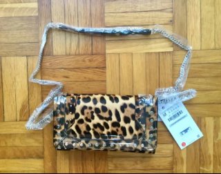 Bolso nuevo Cartera Piel Zara leopardo bandolera