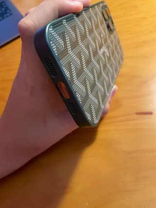 Funda Funda Estilo Goyard Gris /verde para iPhone