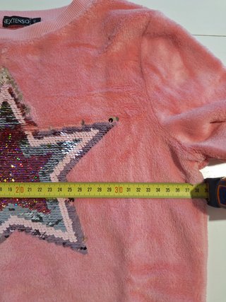 Jersey rosa niña estrella lentejuelas 10 años