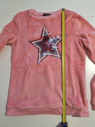 Jersey rosa niña estrella lentejuelas 10 años