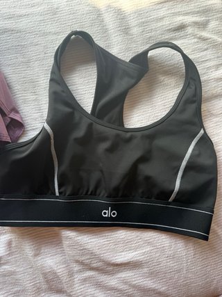 Top deportivo Al PACK negro y rosa TALLA L