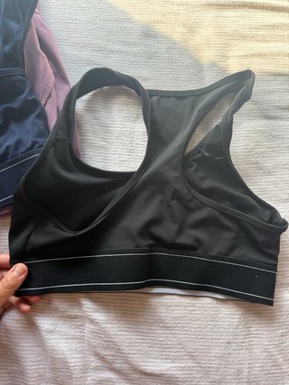 Top deportivo Al PACK negro y rosa TALLA L