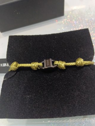 Bracciale Breil uomo cordino verde è argento