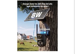 Cámara Vigilancia Xega 4G LTE Doble Lente Solar
