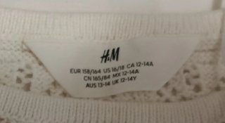 Jersey H&M blanco calado