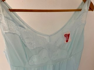 Camisón vintage encaje azul claro