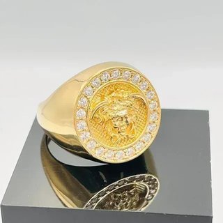 Anillo Sello Medusa 18K Oro